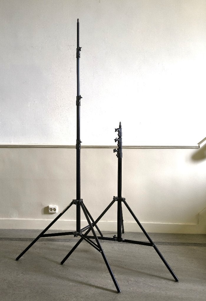 Twee Manfrotto statieven 004B, Ophalen, Gebruikt, 175 cm of meer, Driepoot