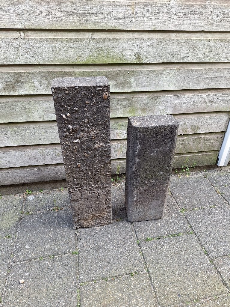 beton biels 20x12cm 9 van lg.75cm, 9 van lg.57cm ik breng ze, Gebruikt, Biels, Ophalen of Verzenden, Minder dan 25 cm