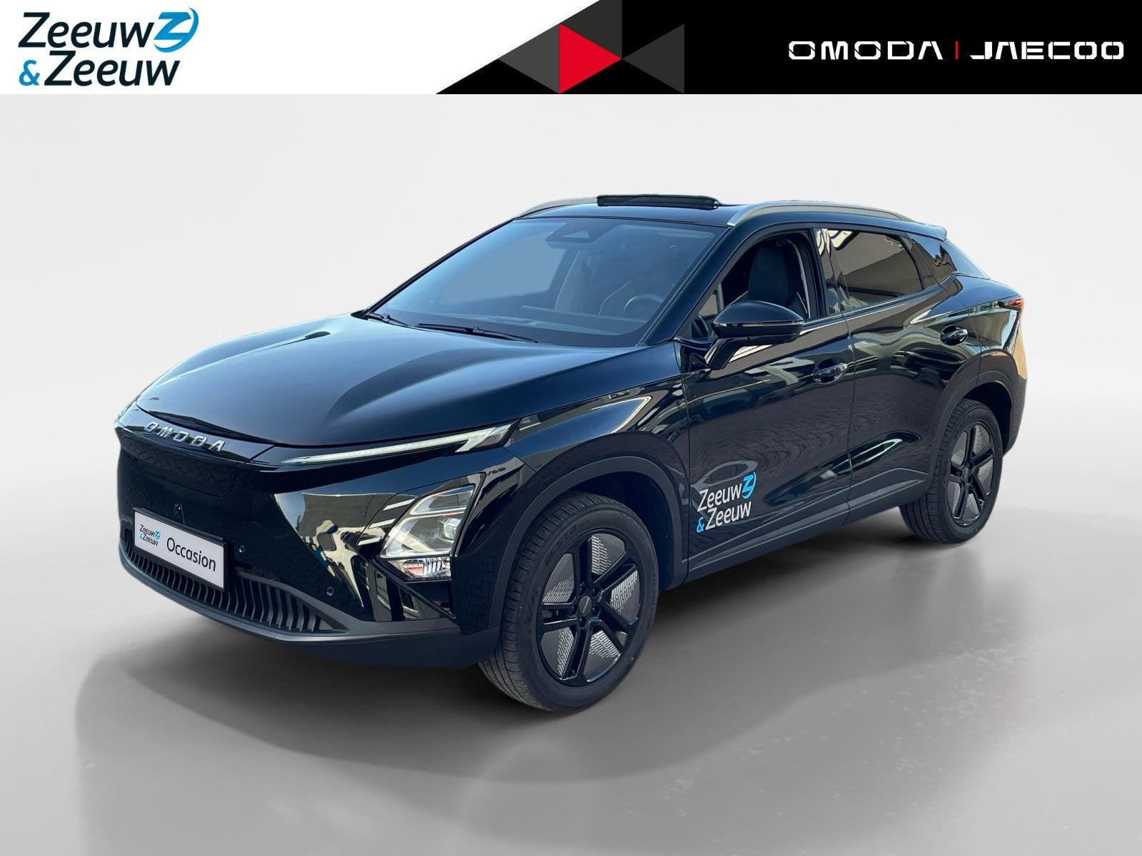 Omoda 5 EV Premium 61 kWh *Navi*360Camera*Schuif/kanteldak*A, Auto's, Dealer onderhouden, Zwart, Origineel Nederlands, 61 kWh