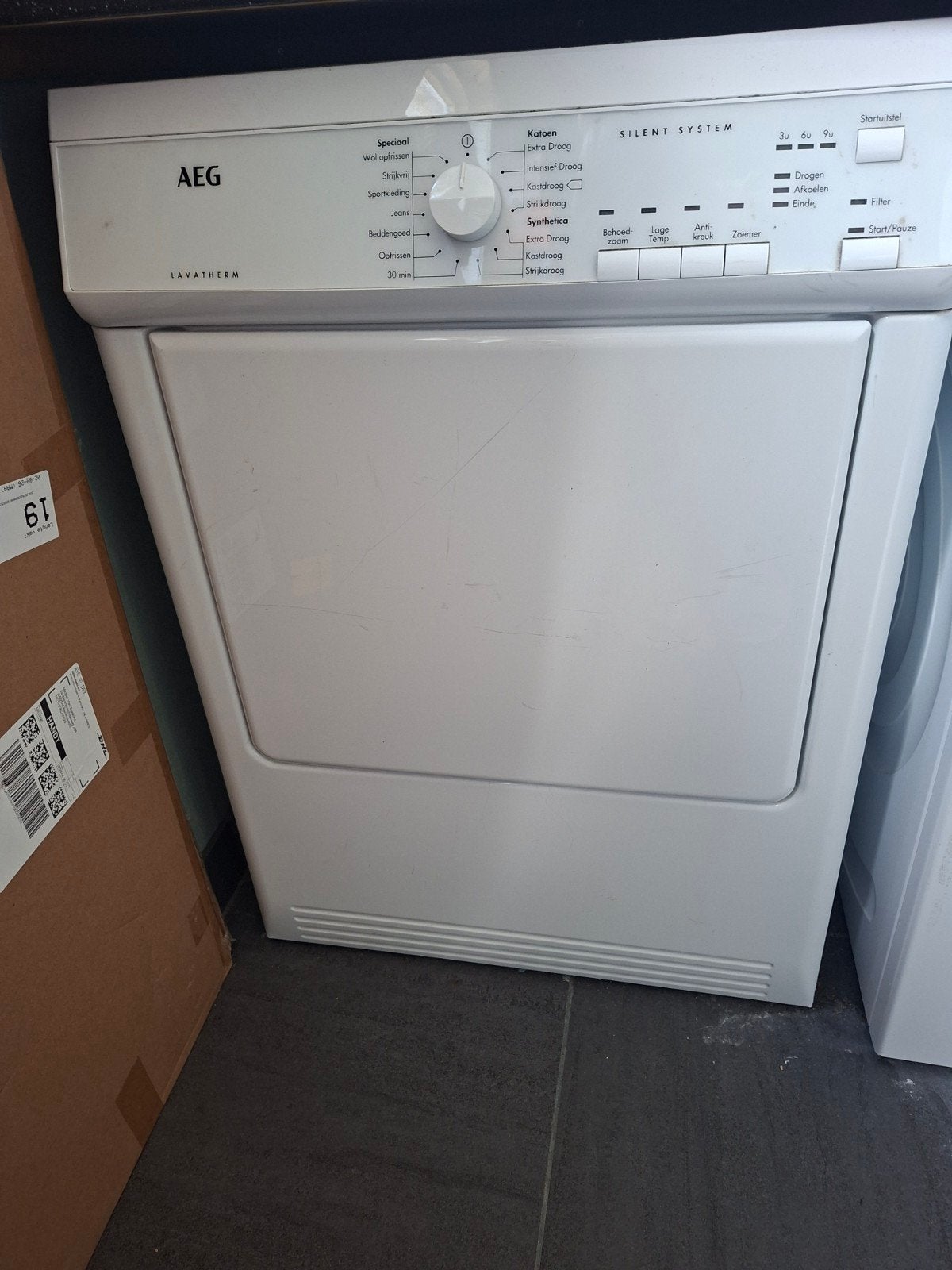 AEG Lavatherm wasdroger - Zo goed als nieuw, Witgoed en Apparatuur, 6 tot 8 kg, Anti-kreukfase, Ophalen of Verzenden, Zo goed als nieuw