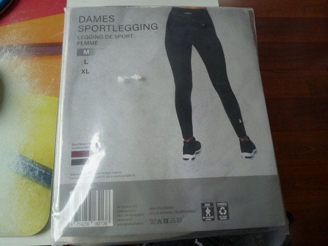 Zwarte Sportlegging Yoga legging Hardloopbroek Fitness Nieuw, Maat 38/40 (M), Zwart, Overige typen, W fashion