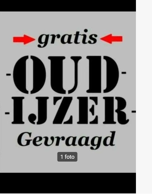 GRATIS UW METALEN WITGOED BIJ UW THUIS OPGEHAALD, Ophalen of Verzenden, Zo goed als nieuw, IJzer