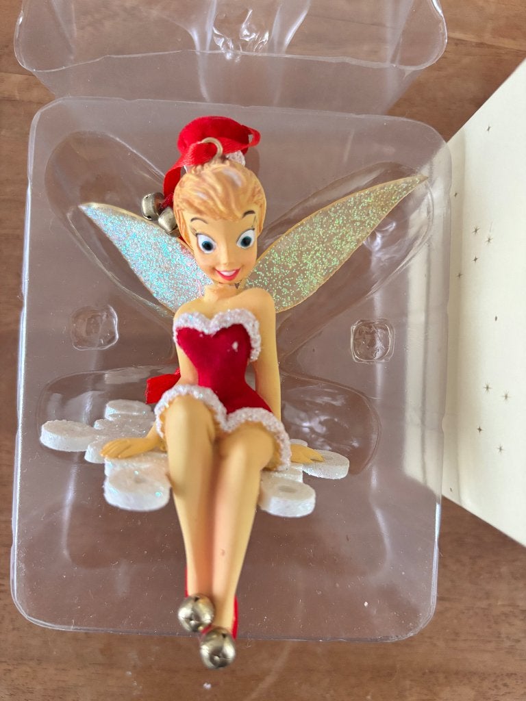 Tinkerbel kerstbal, Ophalen of Verzenden, Gebruikt, Beeldje of Figuurtje