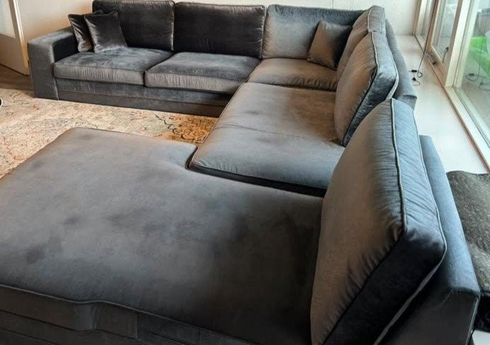 Luxe ruime U-hoekbank ZGAN, Huis en Inrichting, Ophalen, Zo goed als nieuw, Stof