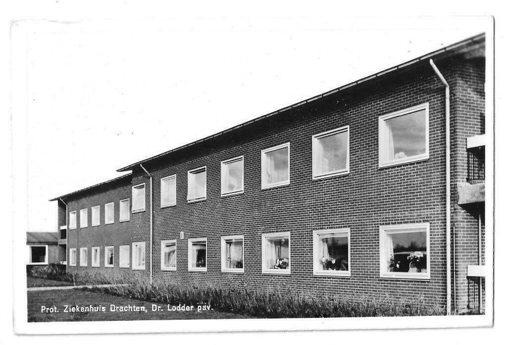 AK Drachten - Prot. Ziekenhuis, Dr. Lodder Paviljoen, Verzenden, 1960 tot 1980, Gelopen, Friesland