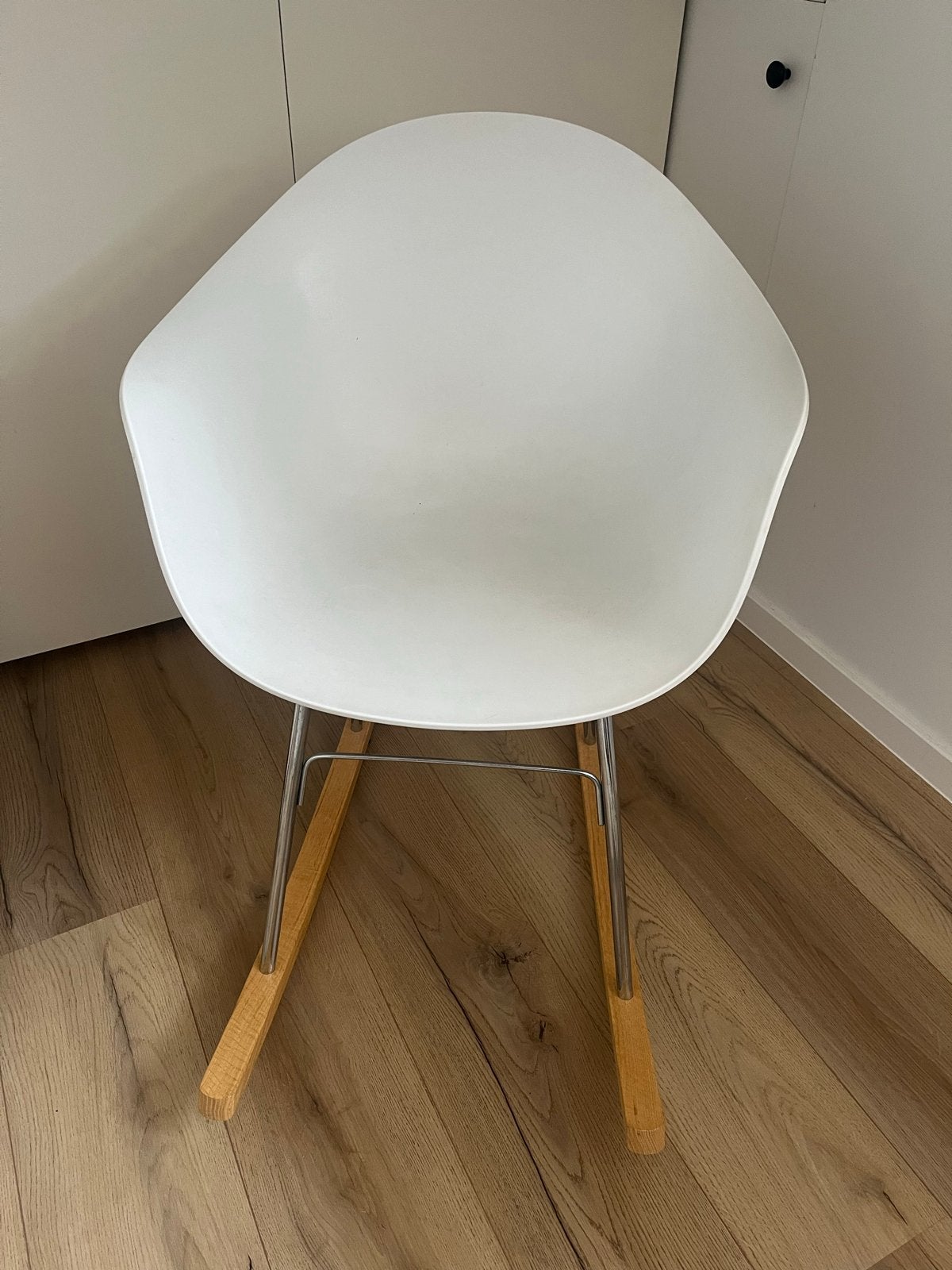 Loods 5 Schommelstoel ER Wit Hout babykamer kinderkamer, Ophalen, Wit, Zo goed als nieuw, Eén