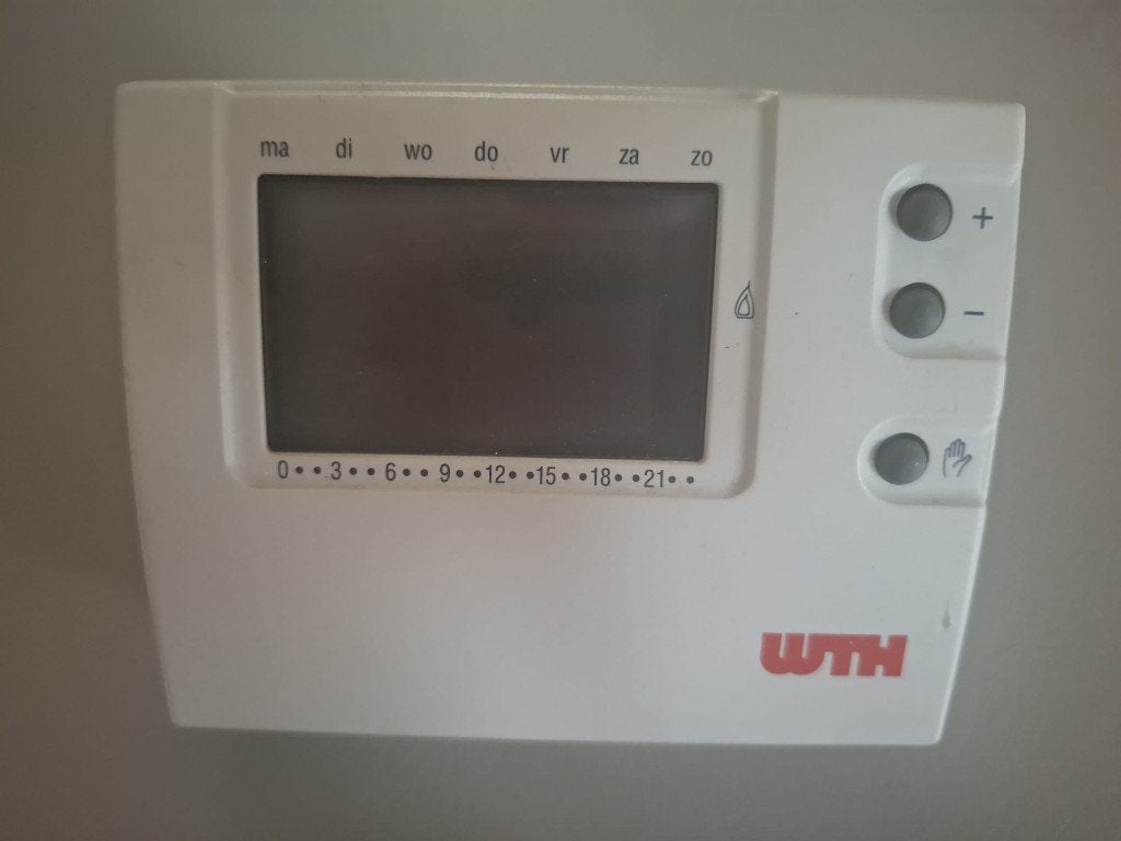 WTH kamerthermostaat / klokthermostaat, Gebruikt, Minder dan 30 cm, Cv-ketel of Combi-ketel, Minder dan 60 cm