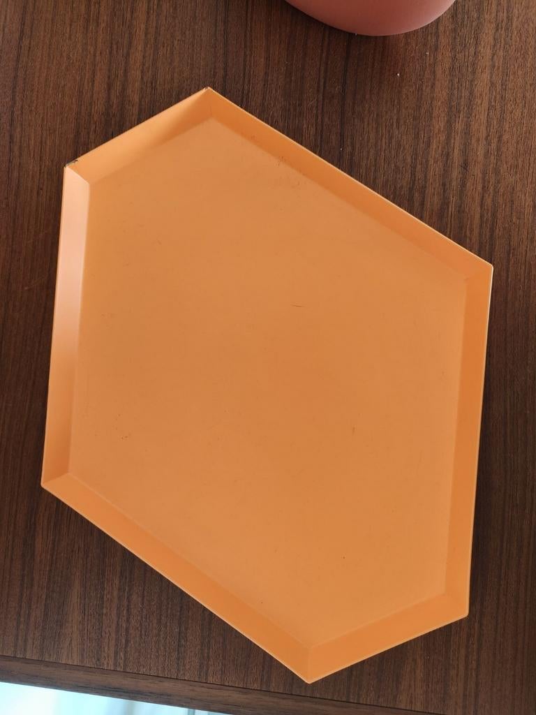 HAY, Metalen schaal/dienblad, oranje en blauw, Ophalen, Kunststof, Gebruikt, Schaal