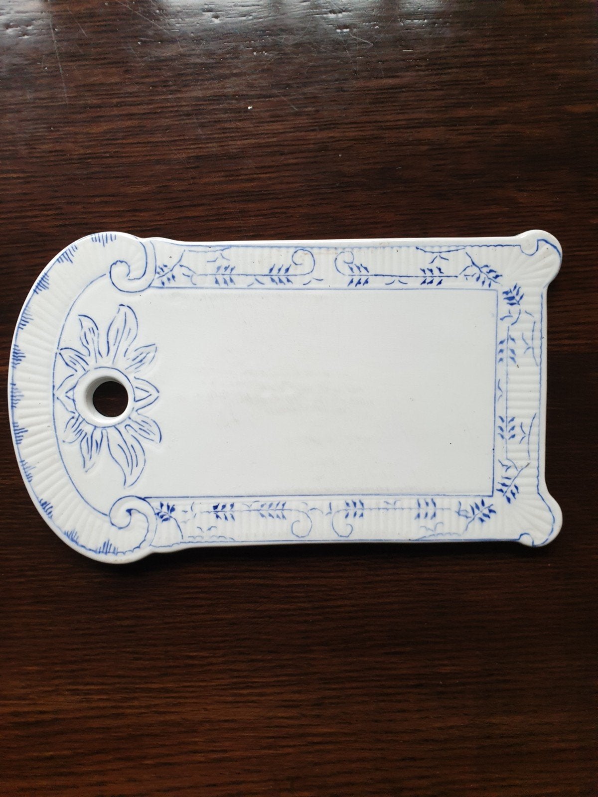 Antieke porseleinen snijplank (Boch Belgium), Ophalen of Verzenden
