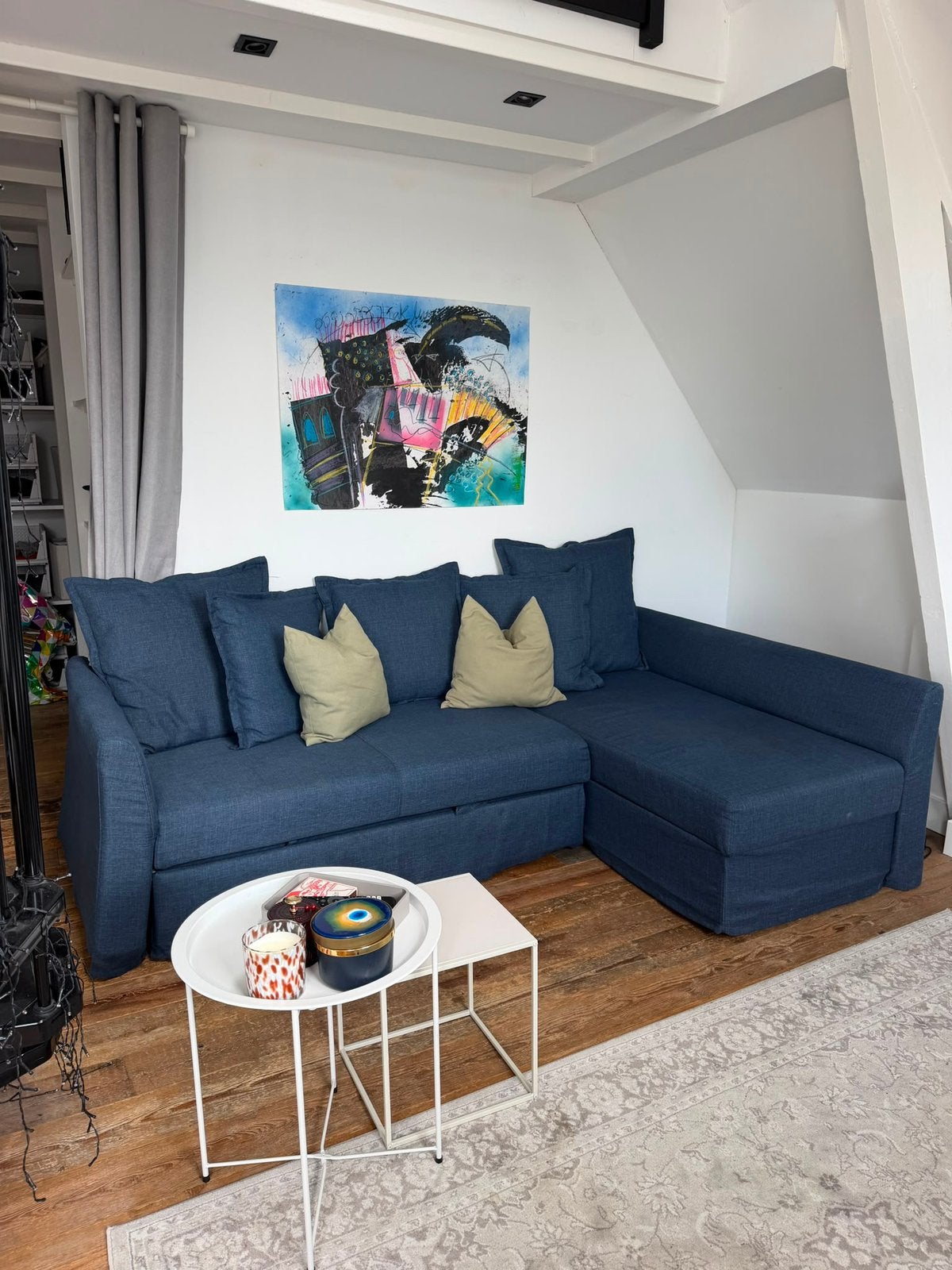 Blue Sofa Couch, Ophalen, 125 tot 150 cm, Driepersoons, Zo goed als nieuw