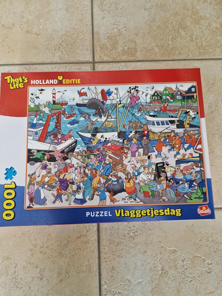 That's Life puzzel."Vlaggetjesdag"., Ophalen, 500 t/m 1500 stukjes, Zo goed als nieuw