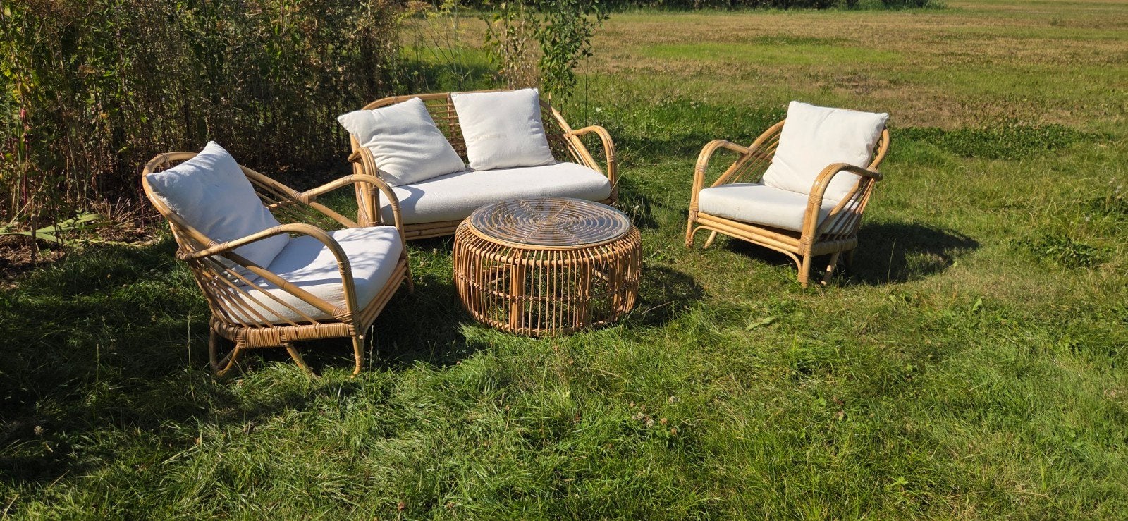 rotan set voor binnen of buiten, Ophalen, Gebruikt, Bank