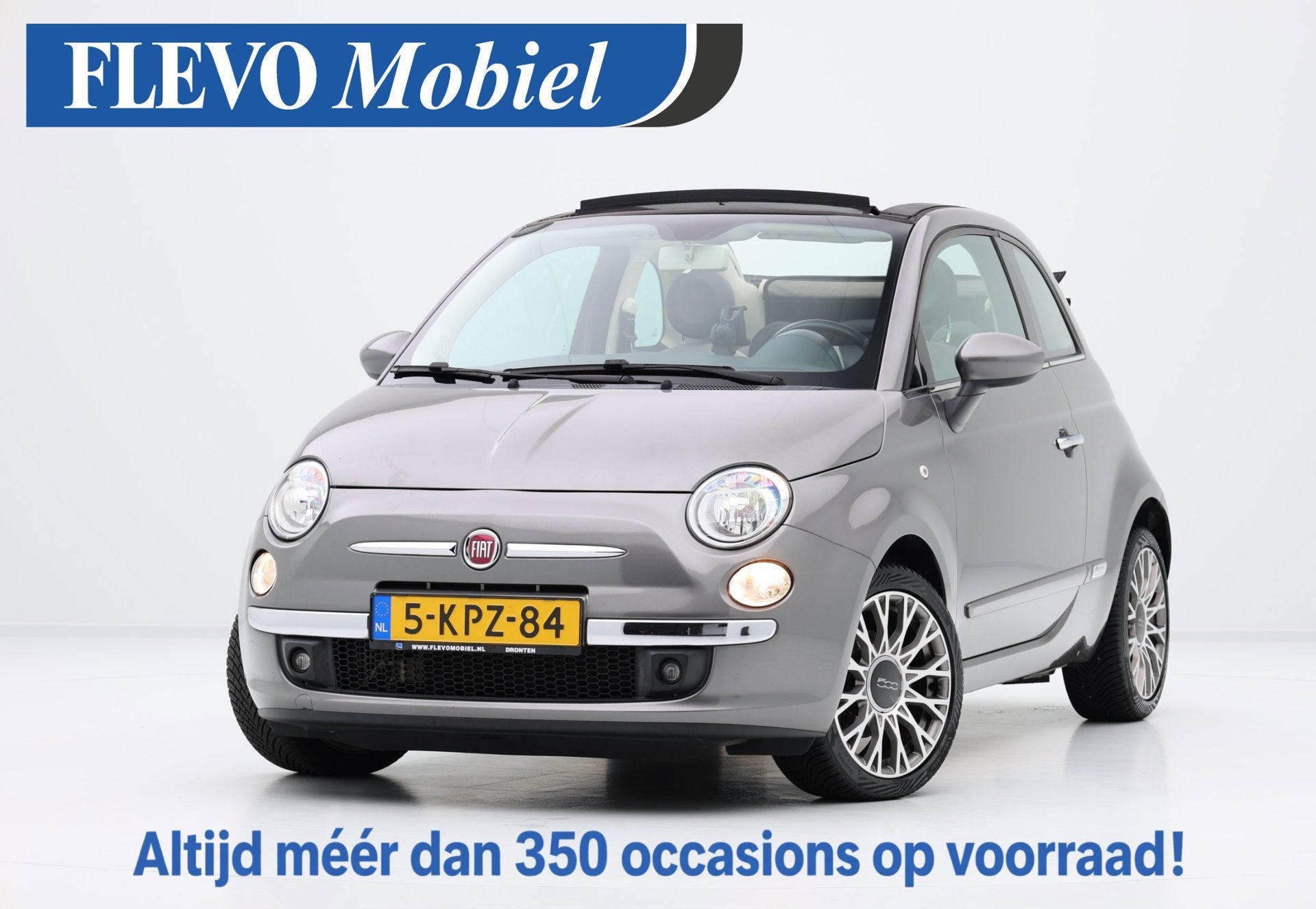 Fiat 500 C 0.9 TwinAir Lounge Cabrio Airco|Half Leder|LMV, 86 pk, Gebruikt, 31 €/maand, Cabriolet