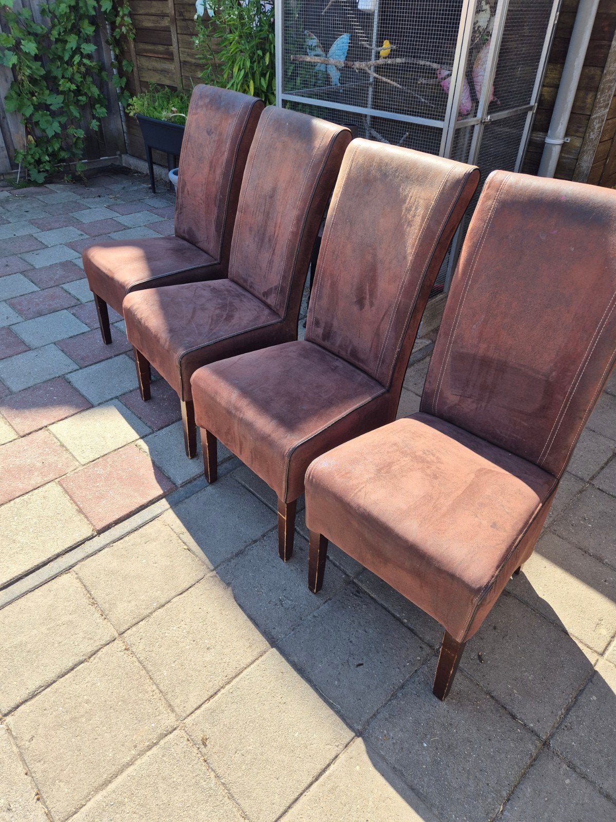 4 eetkamerstoelen in goede staat, Gebruikt, Bruin, Ophalen of Verzenden, Vier