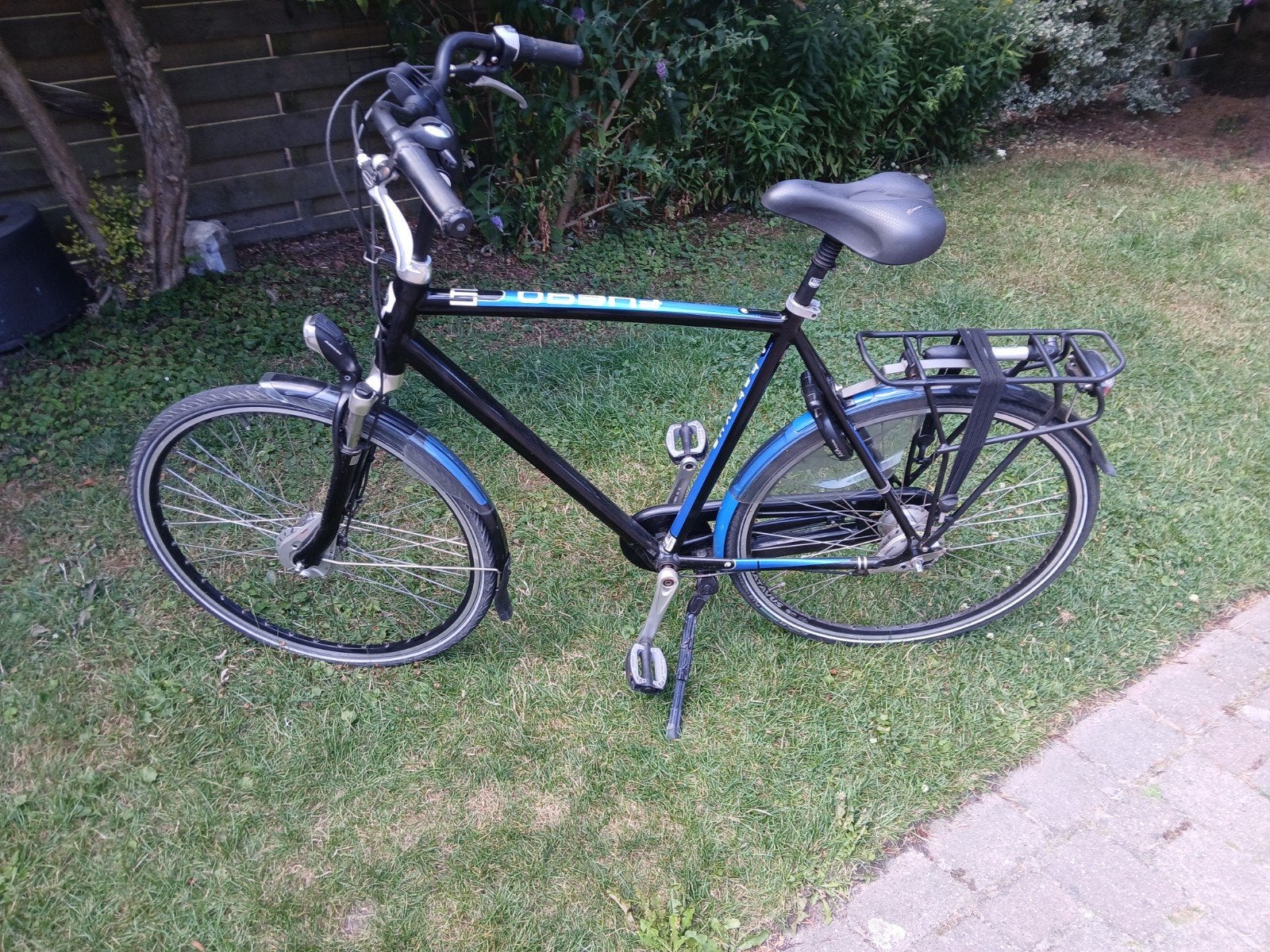 batavus feugo heren 61 cm 7vers zwart blauw, Fietsen en Brommers, Fietsen | Heren | Herenfietsen, Ophalen, Gebruikt, Versnellingen