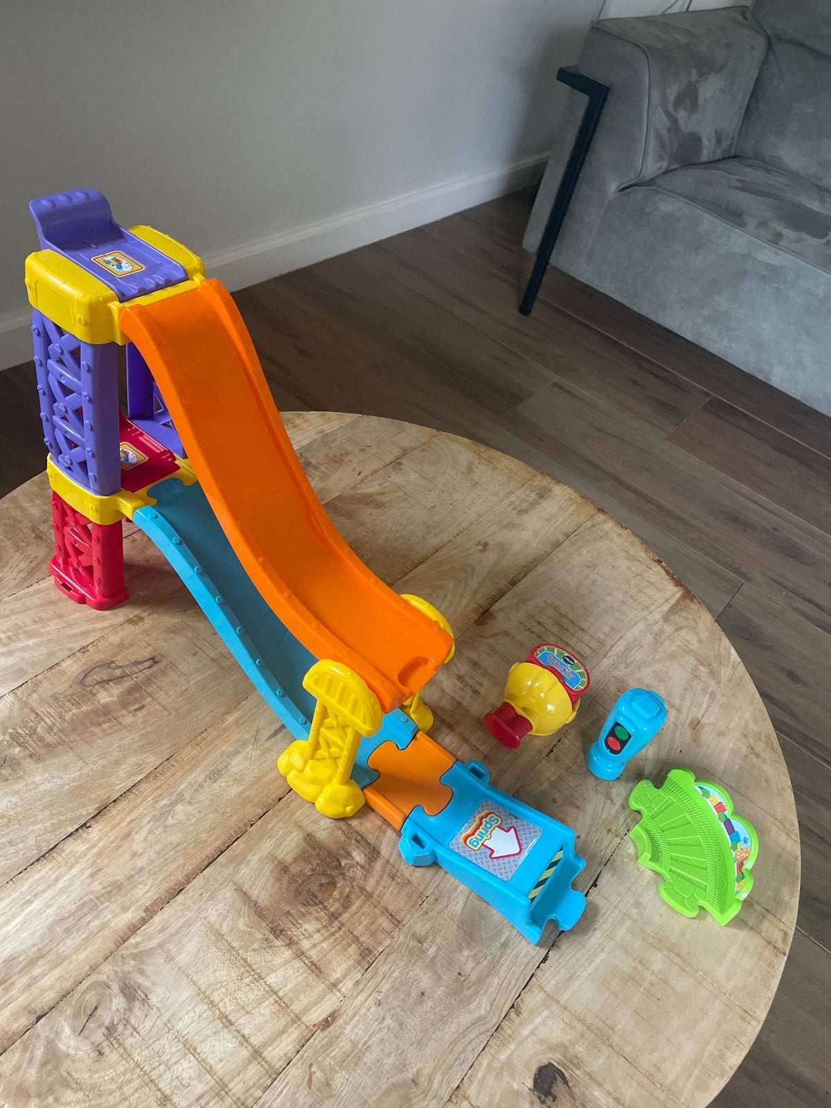 VTech Toet Toet Racebaan met 2 hellingen, Ophalen, Gebruikt, Jongen of Meisje