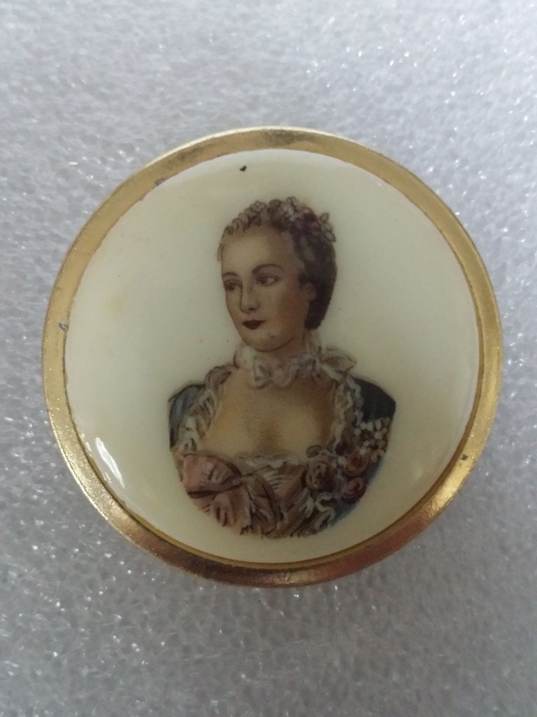 SJAAL-CLIP jaren '60 ~ Portret MINIATUUR ~ Victoriaanse DAME, Ophalen of Verzenden