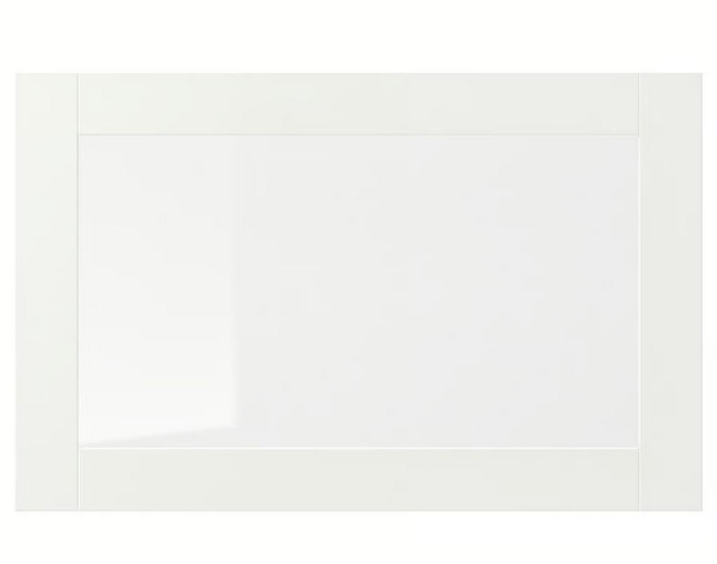 ikea SINDVIKVitrinedeur, wit/zwartbruin  glas,60x38 cm, Ophalen, Minder dan 25 cm, Glas, Minder dan 100 cm