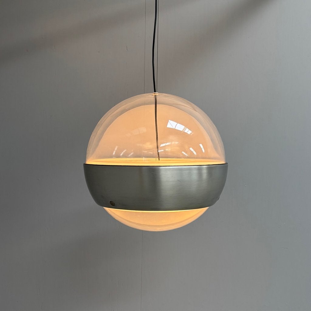 XL space age hanglamp jaren 60 70 Artiforte vintage design, Gebruikt, Metaal, Vintage space age design, E27 (groot)