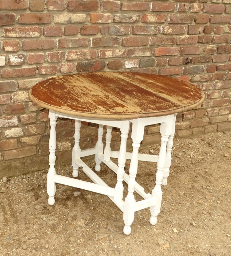 ovaal franse eikenhouten klaptafel tafel, Ophalen