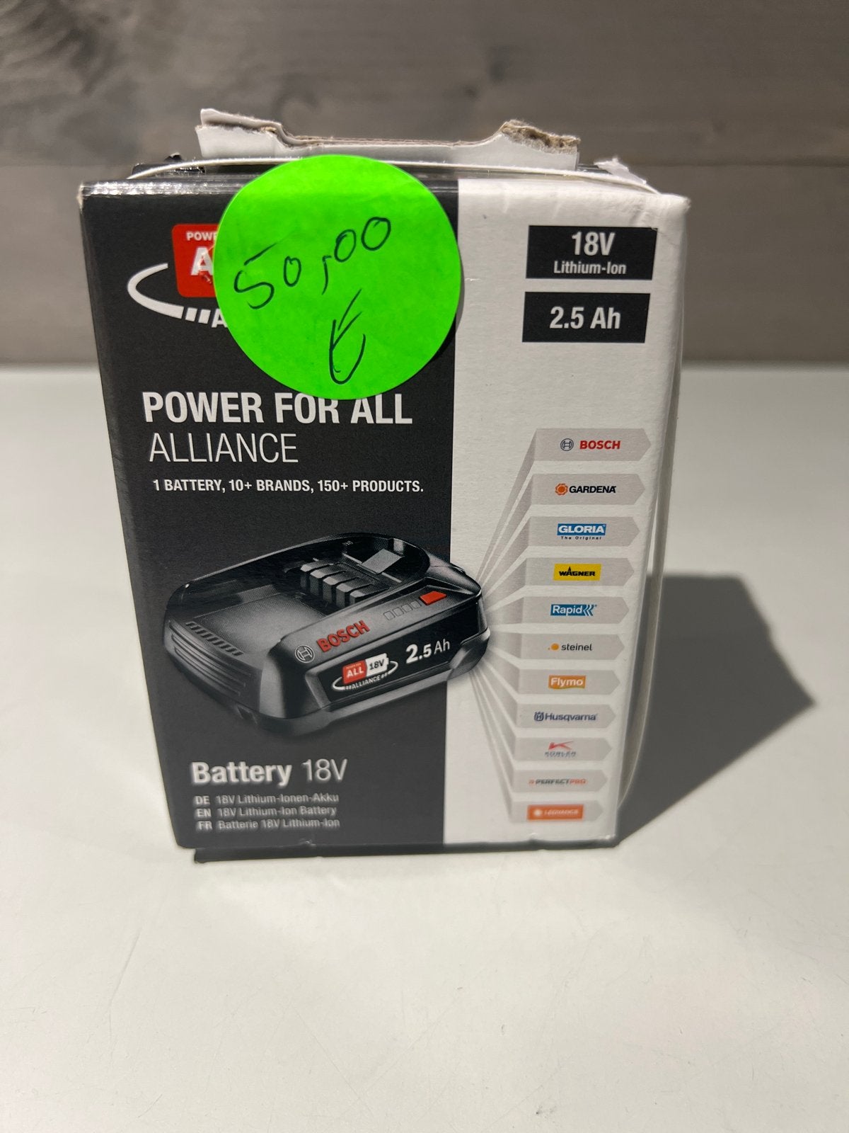 Bosch 18V Lithium-ion Accu 2.5 Ah - Power For All Alliance, N, N, Nieuw, Ophalen of Verzenden
