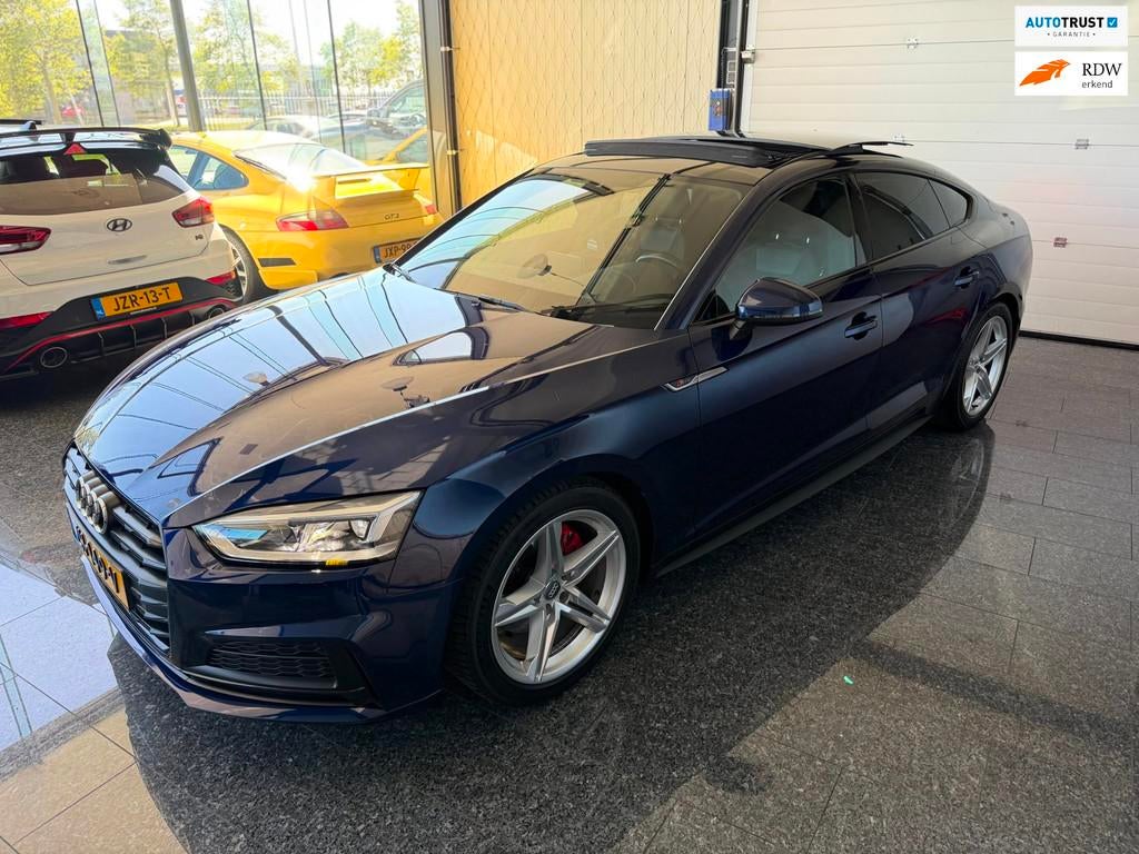 Audi A5 Sportback 40 TFSI Sport S-line Edition Pano NAP Zeer, Auto's, Audi, Gebruikt, 1984 cc, Blauw, Bedrijf