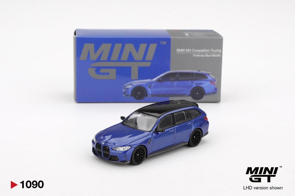 Mini GT BMW M3 Competition Touring Portimao Blue Metallic, Www.rubensmodelautos.nl, Auto, Nieuw, Ophalen of Verzenden