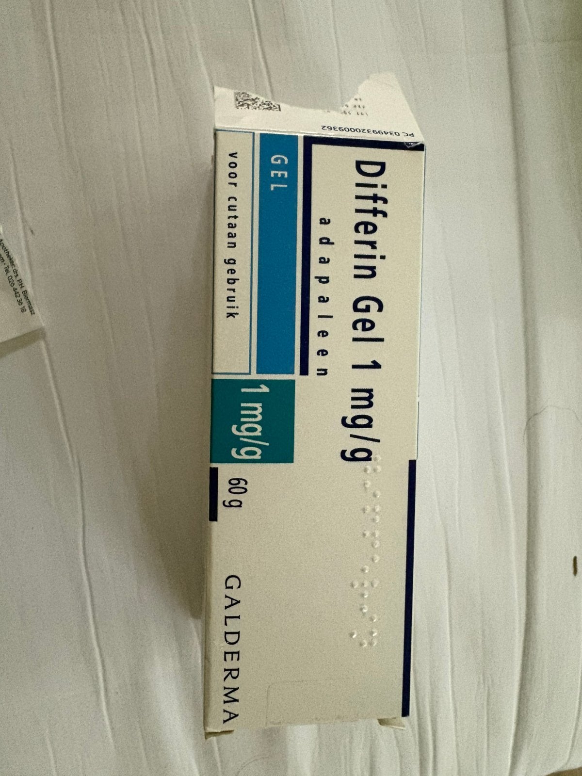 Differin Gel adapaleen, Verzenden, Zo goed als nieuw, Gehele gezicht