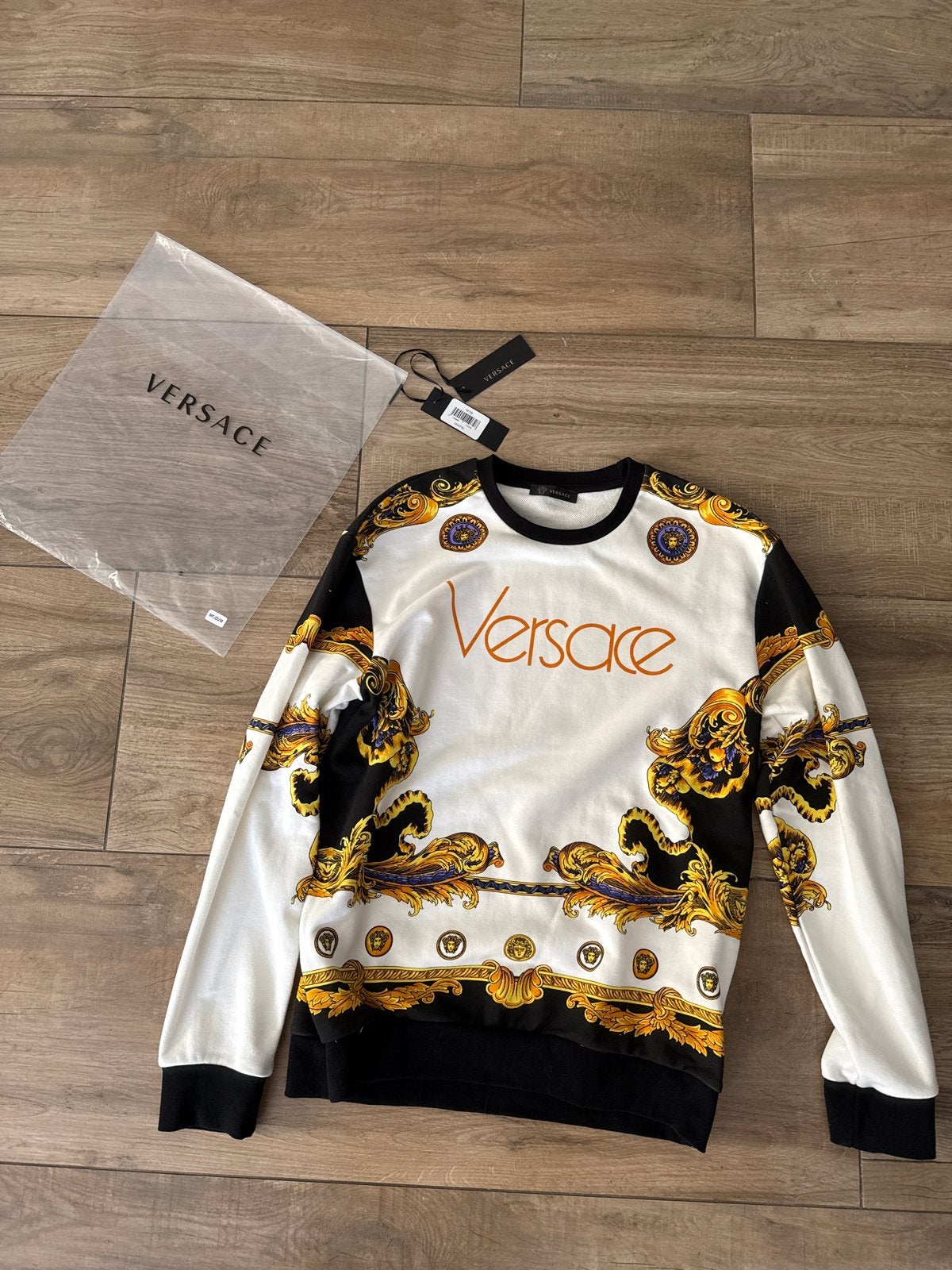 Versace Medusa Barok Print Sweater, Ophalen of Verzenden, Zo goed als nieuw