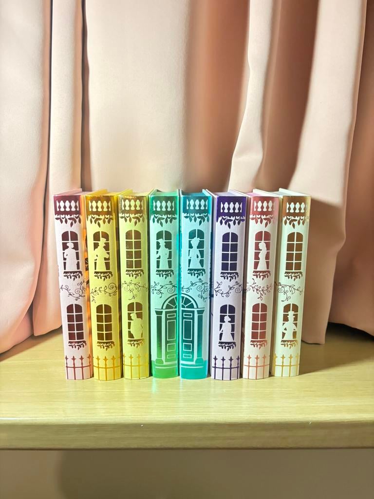 Bridgerton illumicrate boek set 8 stuks, Boeken, Ophalen of Verzenden, Zo goed als nieuw