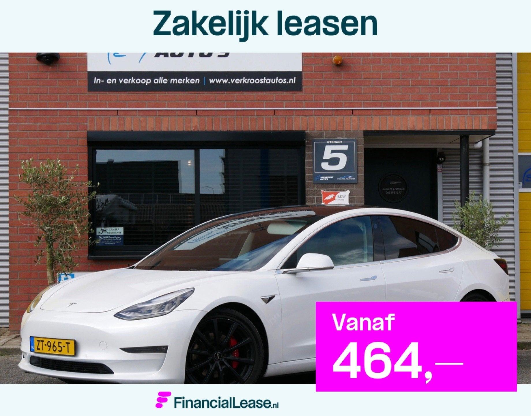 Tesla Model 3 Performance AWD.pb1n. 75 kWh pano org ned. 62d