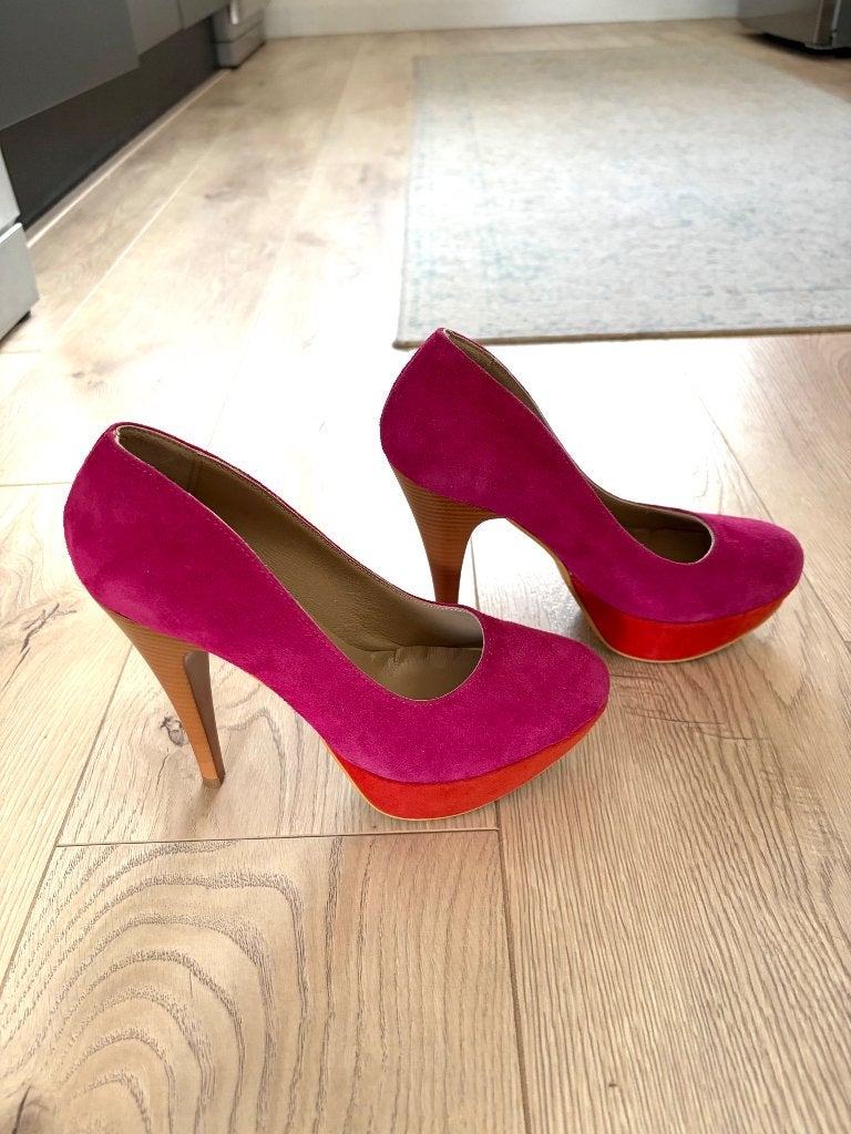 Prachtige roze Lien&Giel pumps te koop!, Pumps, Ophalen of Verzenden, Zo goed als nieuw, Roze
