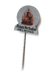 blikken brandstoffen speld FV Frans Verbakel, Helmond, Ophalen of Verzenden, Gebruikt, Overige onderwerpen, Speldje of Pin