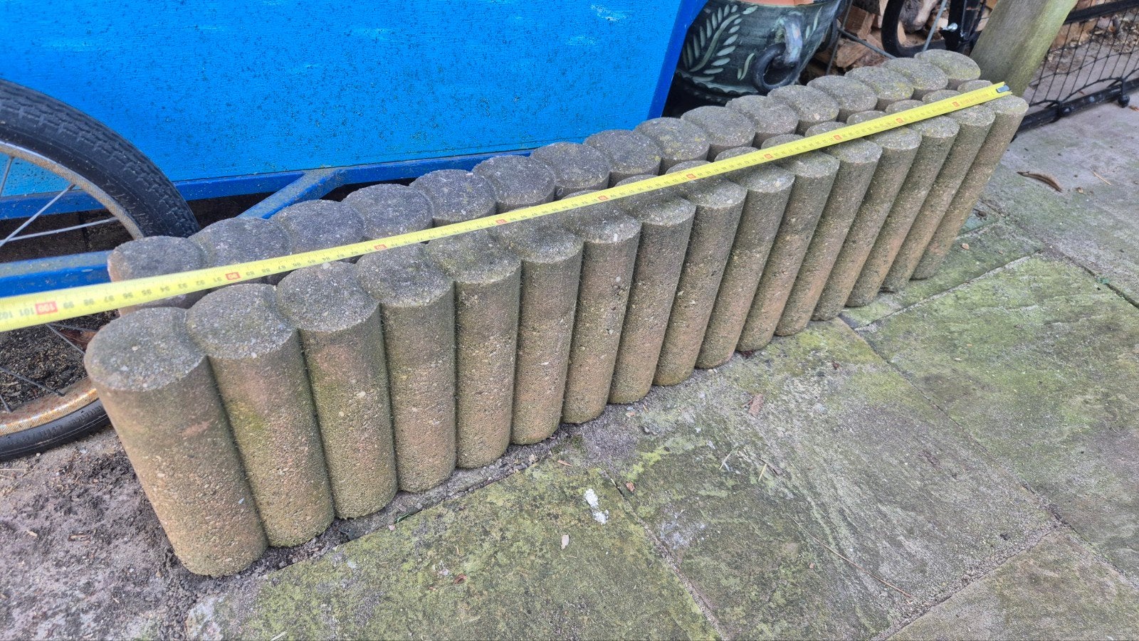 Betonnen border/palissade - 100 cm lang, 25 cm hoog. 3 stuks, Tuin en Terras, Ophalen, Gebruikt, Minder dan 25 cm, Border