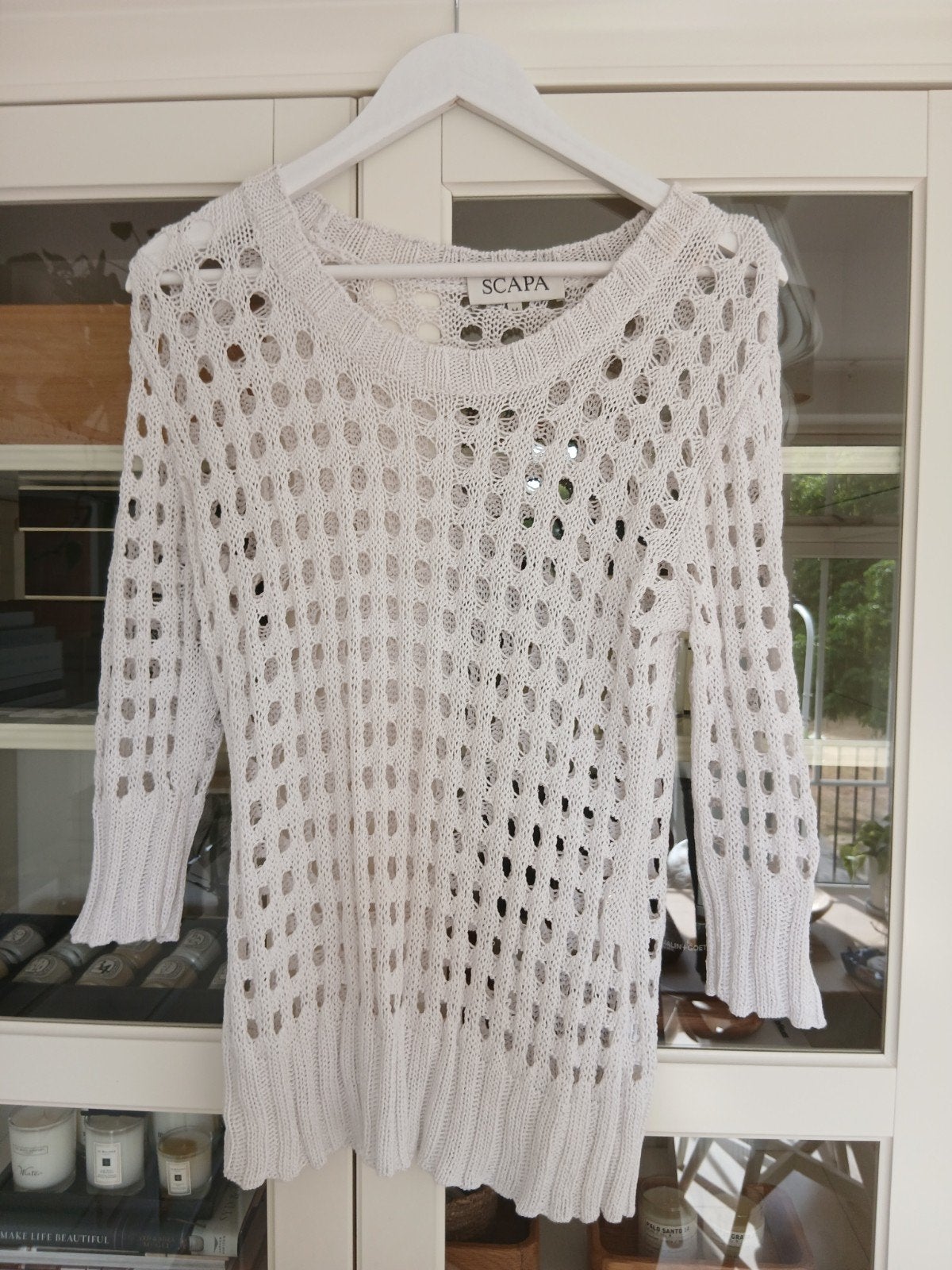 Nieuwe witte gaatjestrui van SCAPA (maat M) nu voor €14,99, Ophalen of Verzenden, Nieuw, Beige