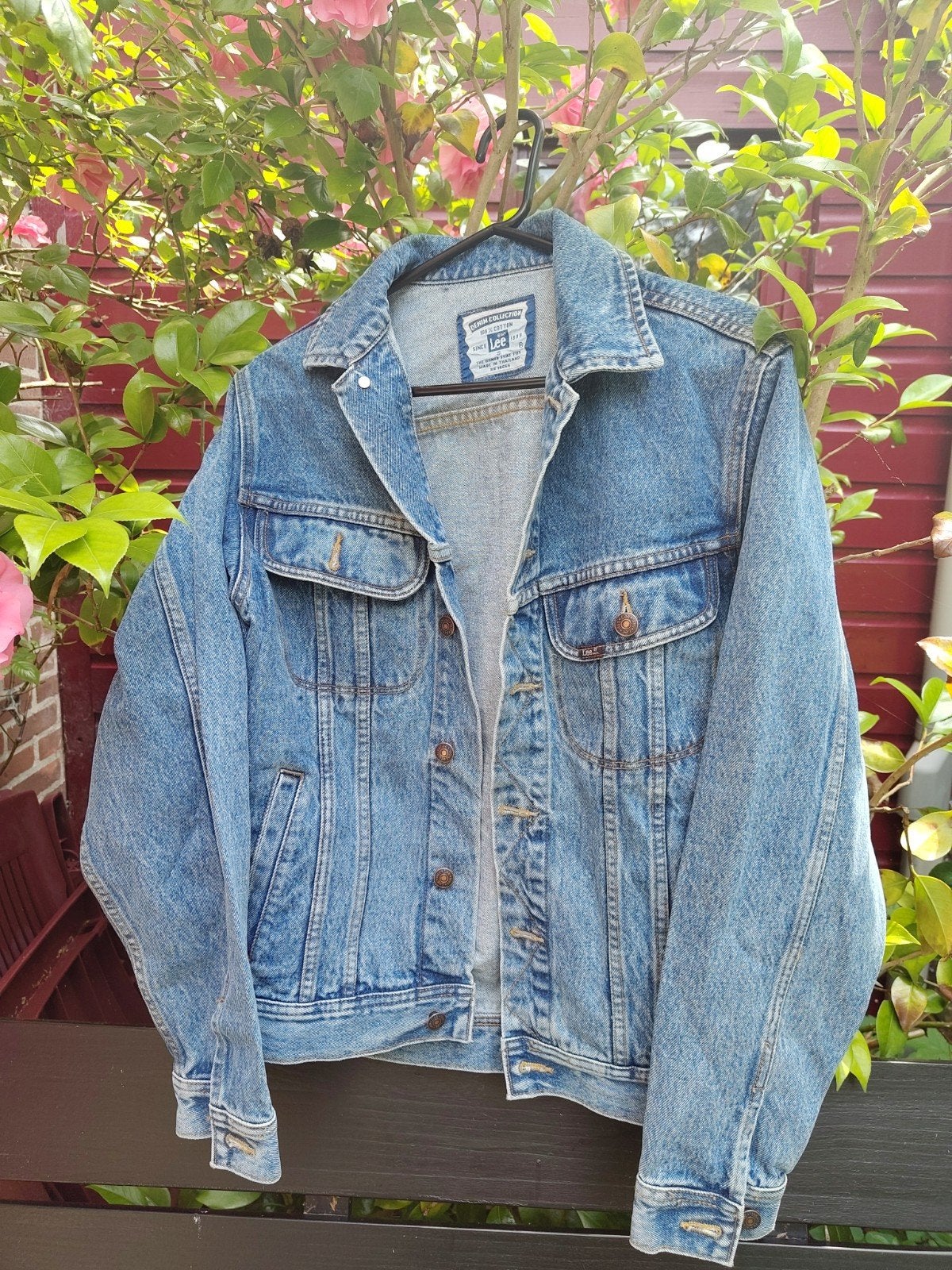 Vintage Lee spijkerjack (Maat M), Maat 38/40 (M), Blauw, Ophalen of Verzenden, Zo goed als nieuw