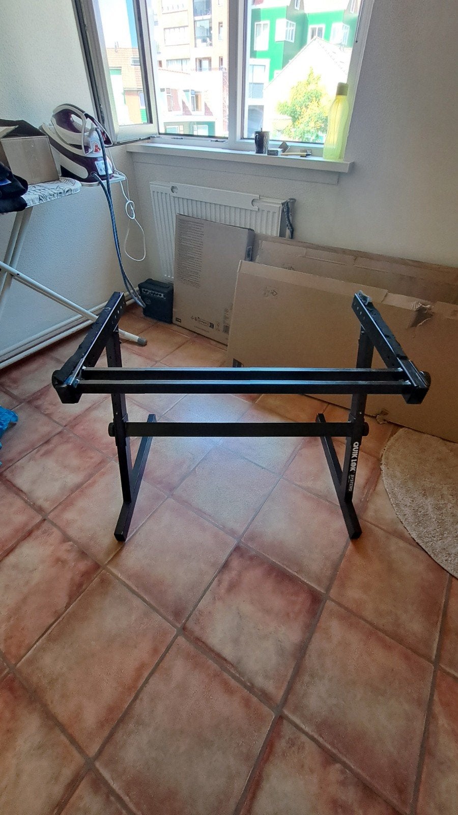 Quik Lok Systems Dubbel Keyboardstandaard, Muziek en Instrumenten, Ophalen, Gebruikt, Instrumentstandaard, Keyboard of Synthesizer