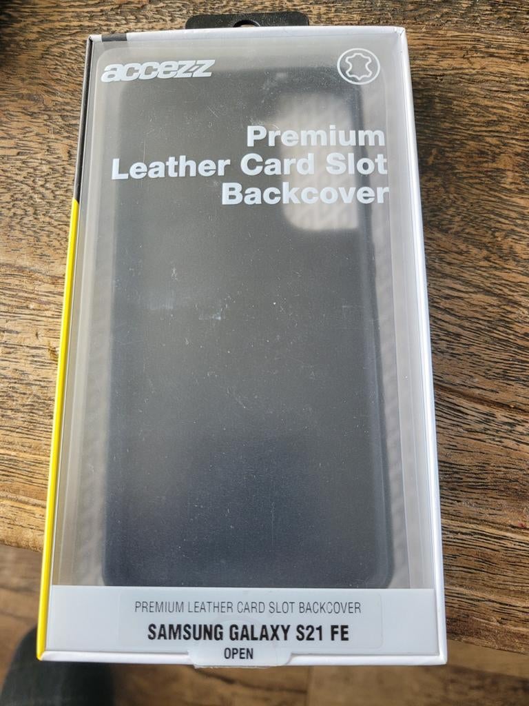 Acccezz Premium Leather Card Slot Backcover Samsung S21 FE, Ophalen of Verzenden, Nieuw, Overige modellen, Hoesje of Tasje
