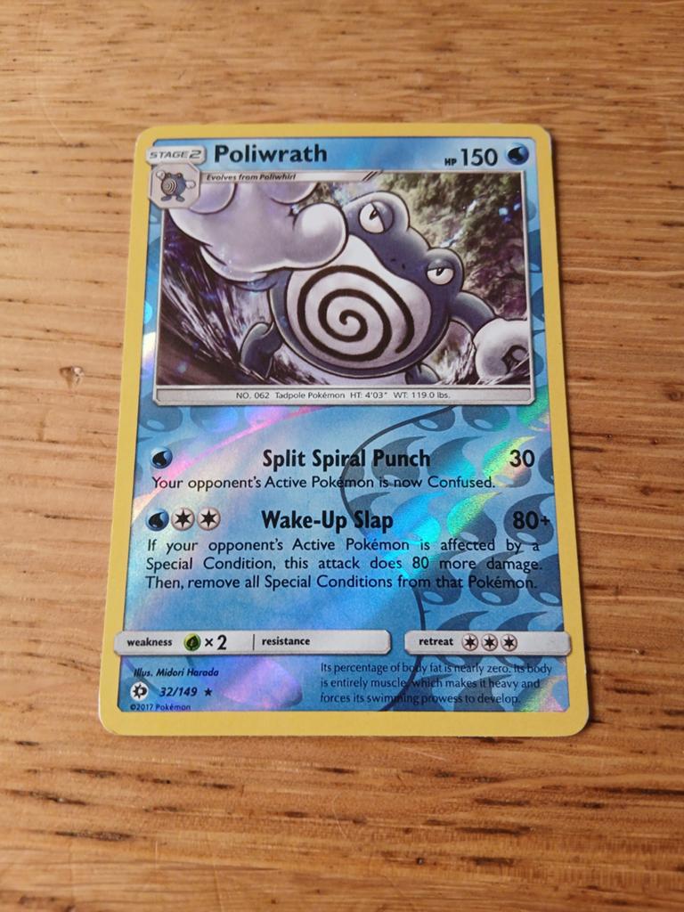Poliwrath Pokémon Kaart 32/149 Holo Foil, Ophalen of Verzenden, Zo goed als nieuw, Losse kaart, Foil
