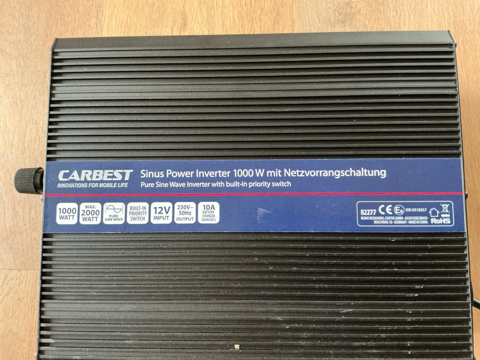CARBEST Sinus Omvormer 1000W met Netvoorschakeling, Ophalen of Verzenden, Zo goed als nieuw