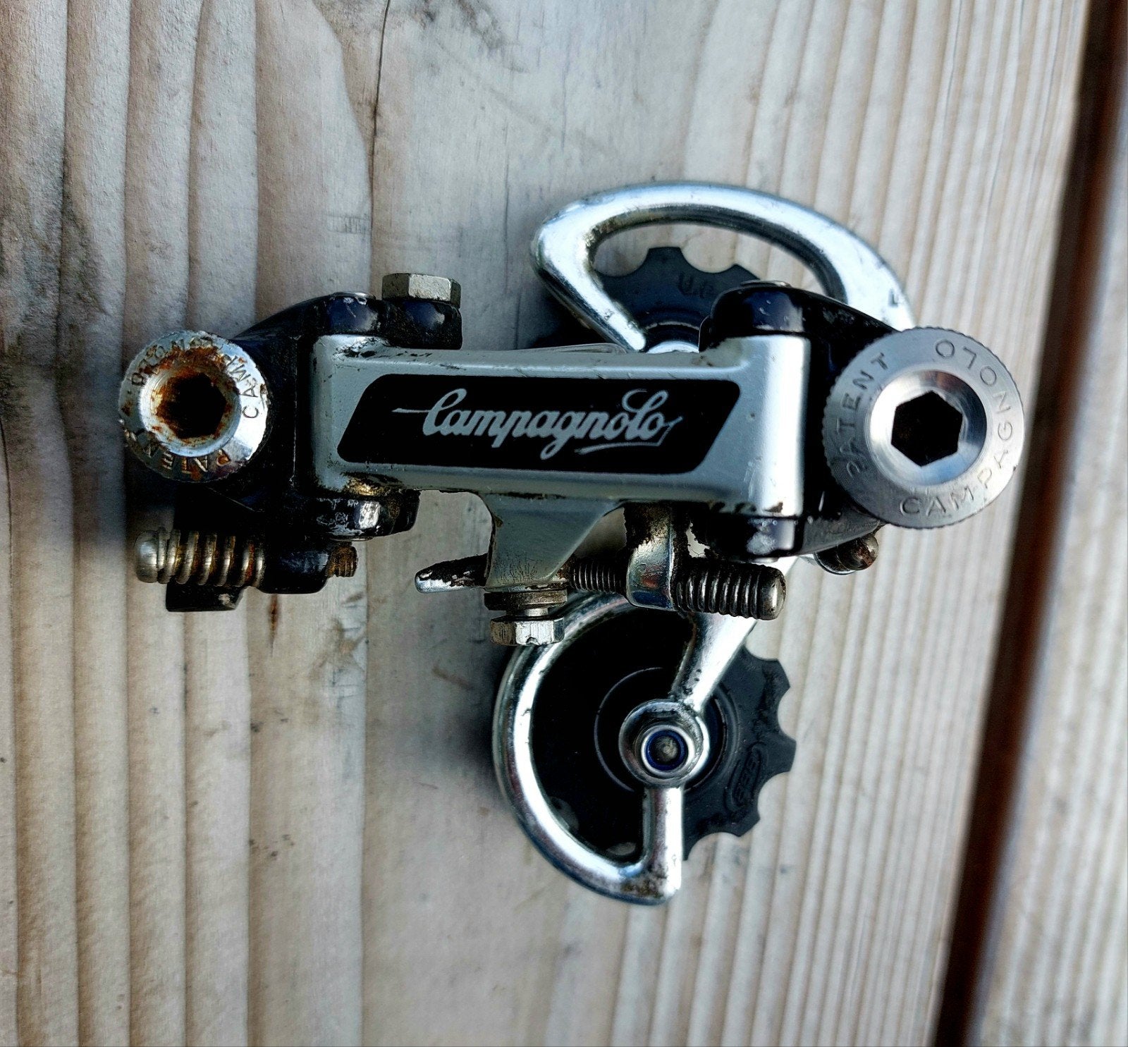 Campagnolo Super Record Achterderailleur Vintage, Fietsen en Brommers, Gebruikt, Titanium, Campagnolo, Ophalen of Verzenden