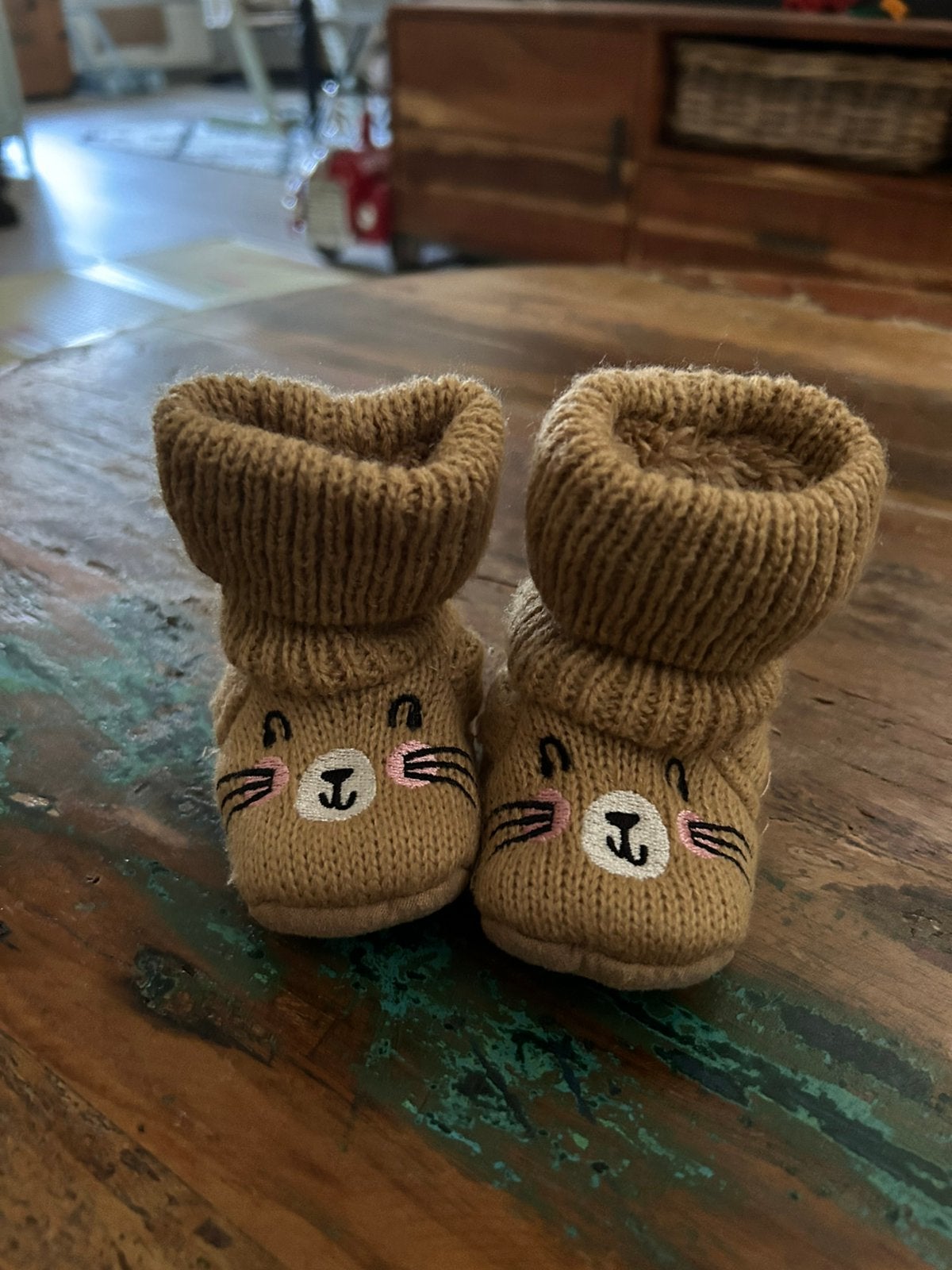 Newborn slofjes, Kinderen en Baby's, Ophalen, Zo goed als nieuw, Jongetje of Meisje, Slofjes