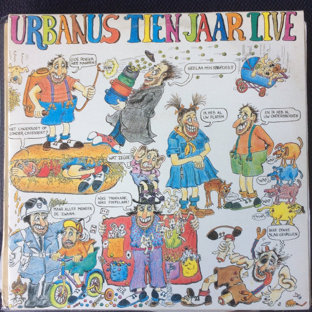 Urbanus 10 Jaar Live 3LP Vlaams humor strips cabaret België, Gebruikt, Overige genres, 1980 - 1989, Ophalen of Verzenden