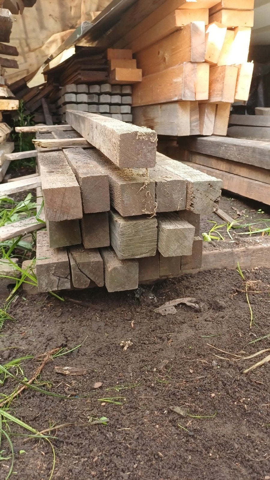 Azobe hardhouten palen van 1.70 lang, Ophalen, Gebruikt, Minder dan 180 cm, Palen