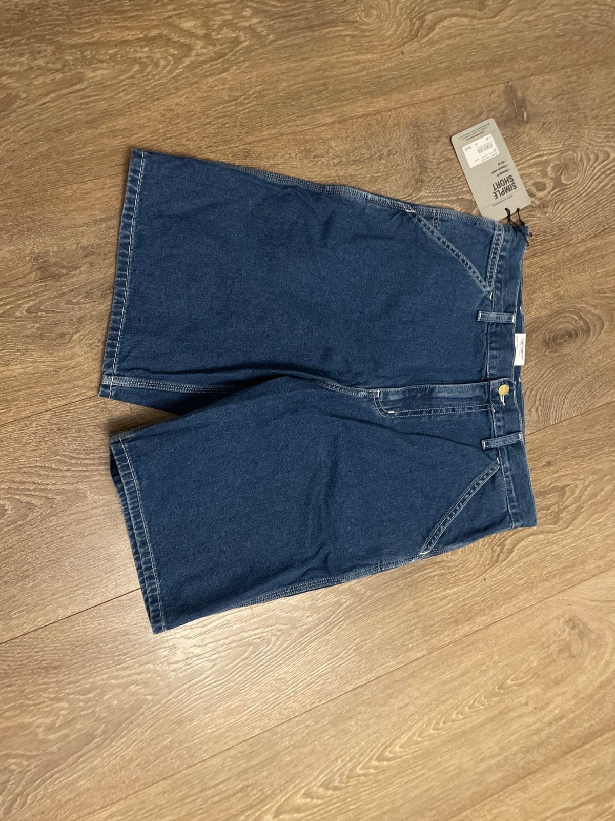 Nieuwe Carhartt WIP Simple Short spijkerbroek maat W32, Ophalen of Verzenden, Nieuw, Blauw, W32 (confectie 46) of kleiner
