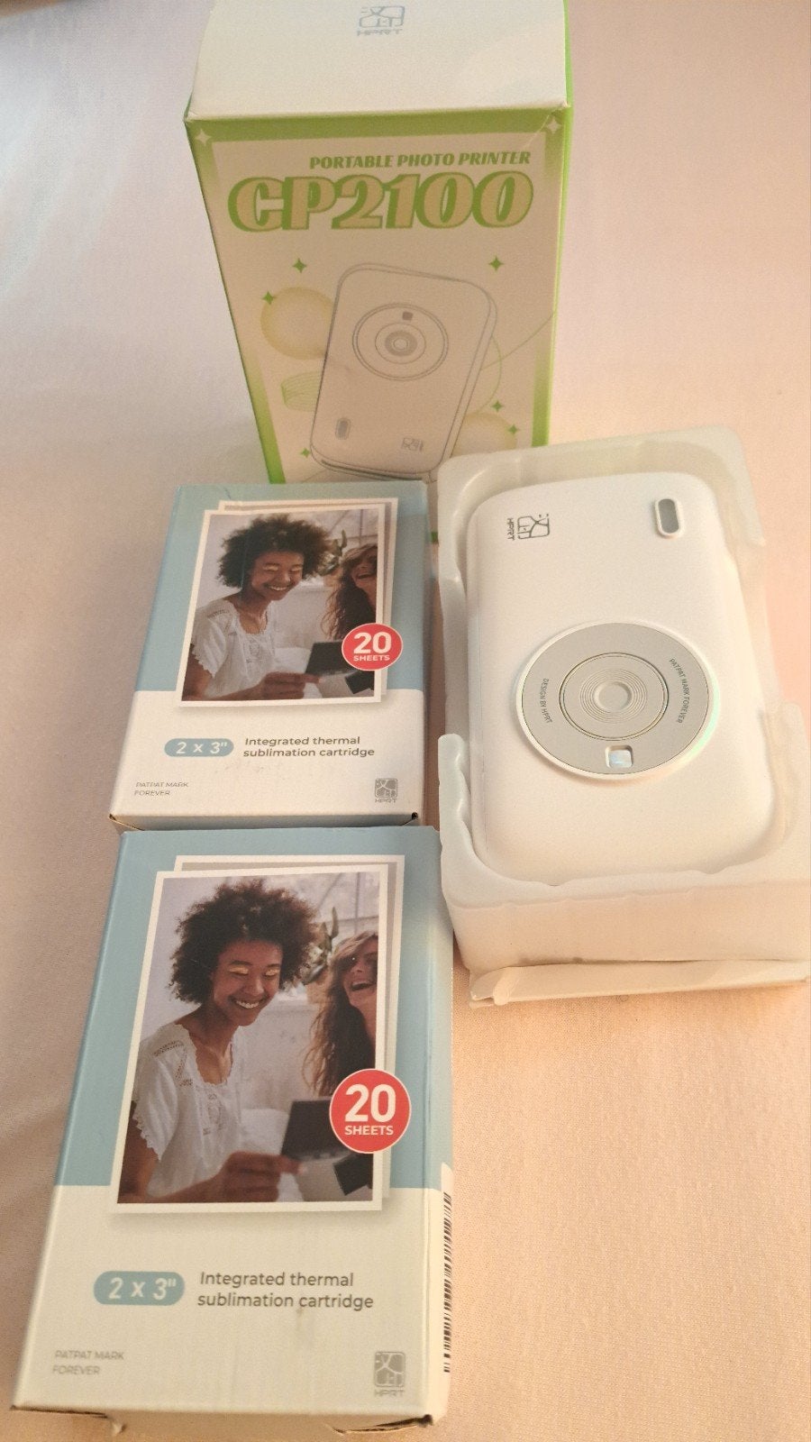 CP2100 Draagbare Fotoprinter met 40 Vellen Fotopapier, Fotoprinter, Onbekend, Ophalen of Verzenden, Thermo-printer