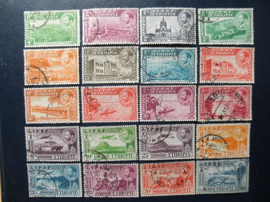 Postzegels Ethiopië 1967 - 1955 vliegtuigen - cw. 11,10., Ophalen of Verzenden, Overige landen, Gestempeld