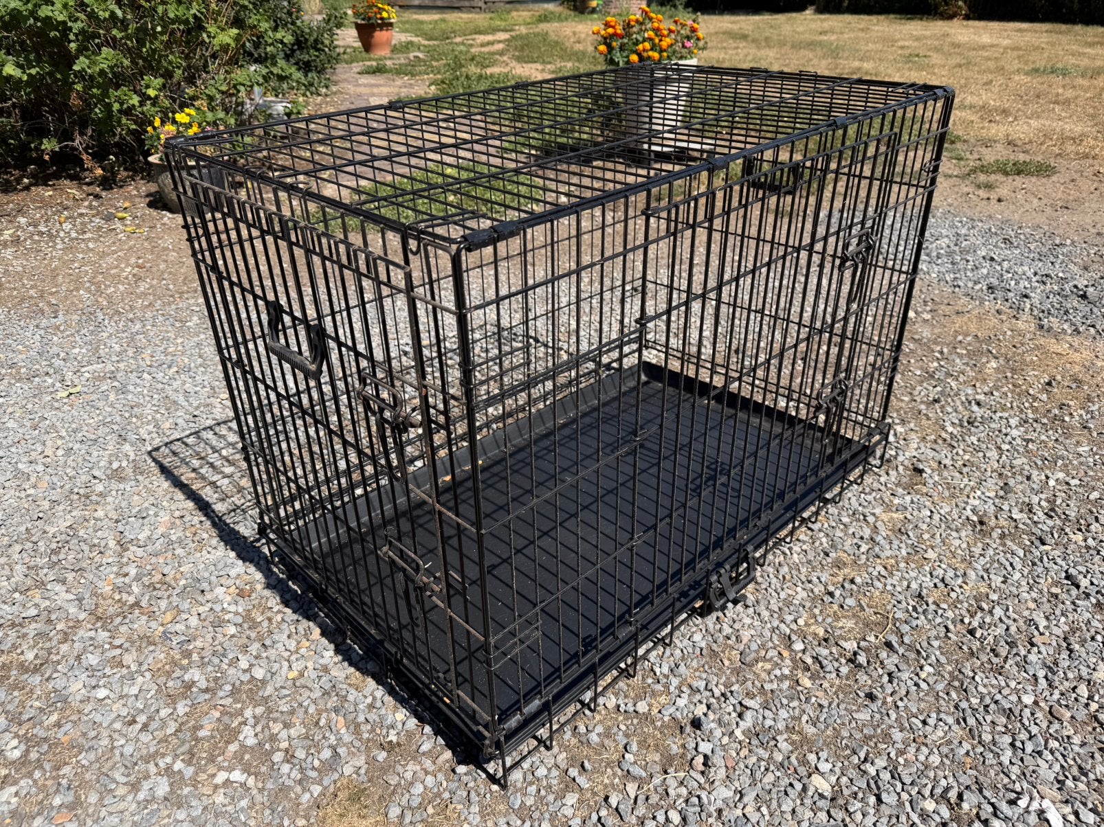 Nieuwe Bench 2-Deurs Zwart - Hondenbench - 92x57x64 cm, Dieren en Toebehoren, Ophalen, Nieuw