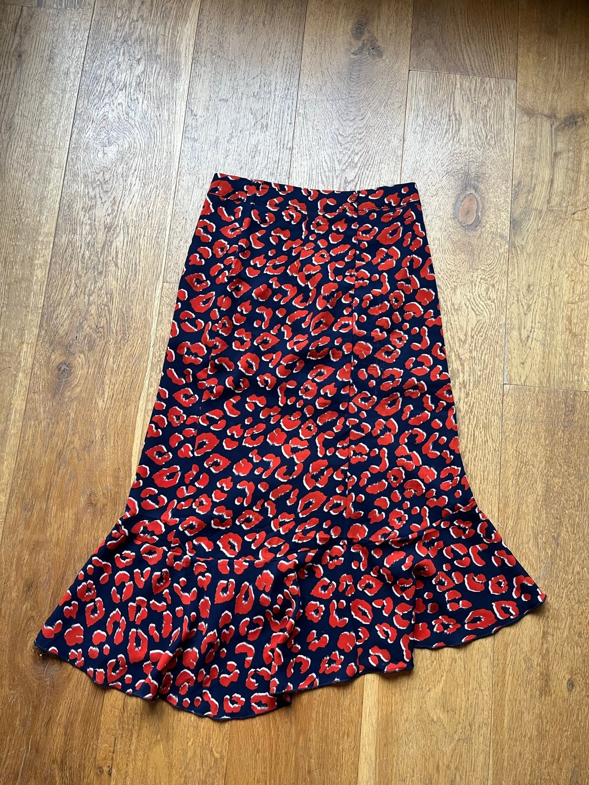 Elenza by L&L lange blauwe rok met luipaardprint, Kleding | Dames, Blauw, Ophalen of Verzenden, Zo goed als nieuw, Maat 36 (S)