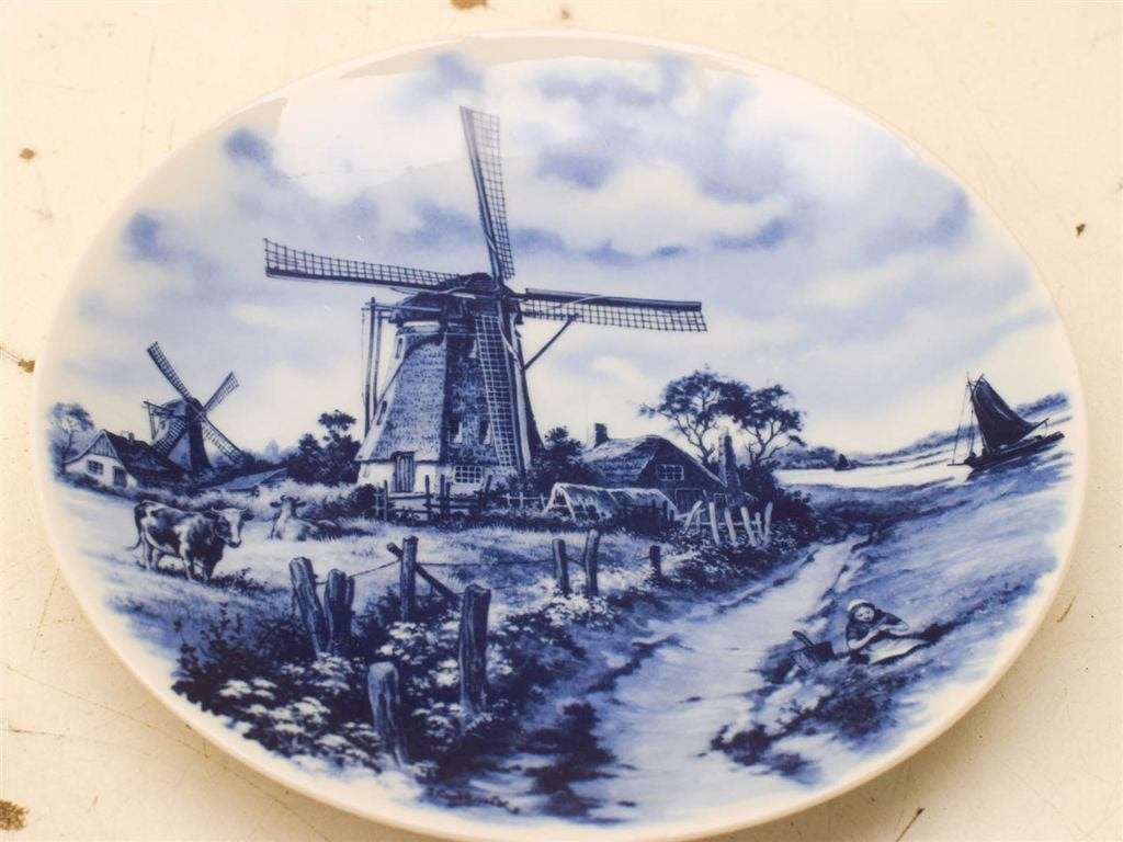 Delftsblauw Wandbord 51886, Ophalen of Verzenden, Gebruikt